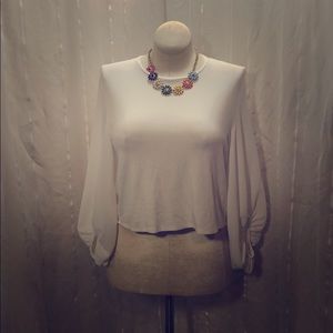 2 for $20 Zara White Shirt Size L Amazing Back